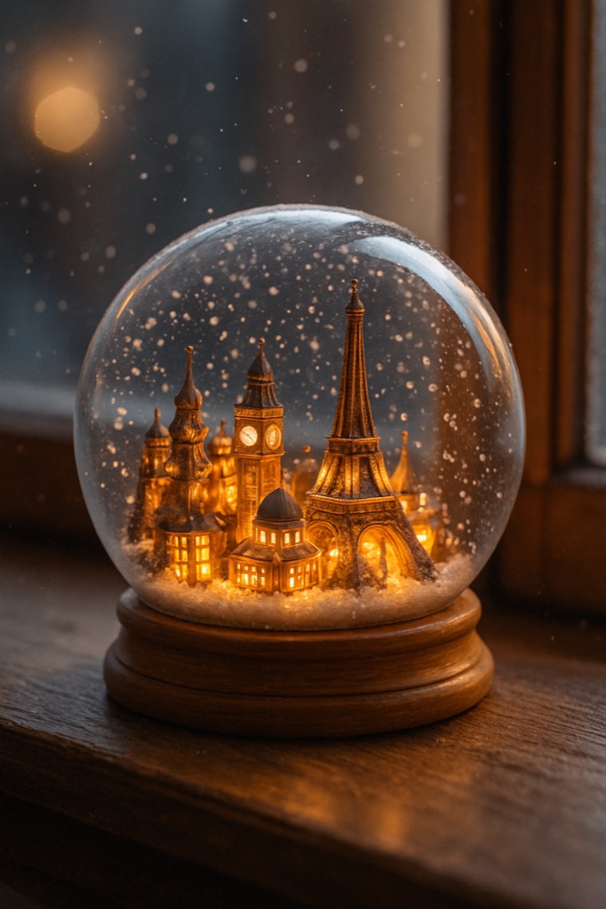 Your city in a snow globe